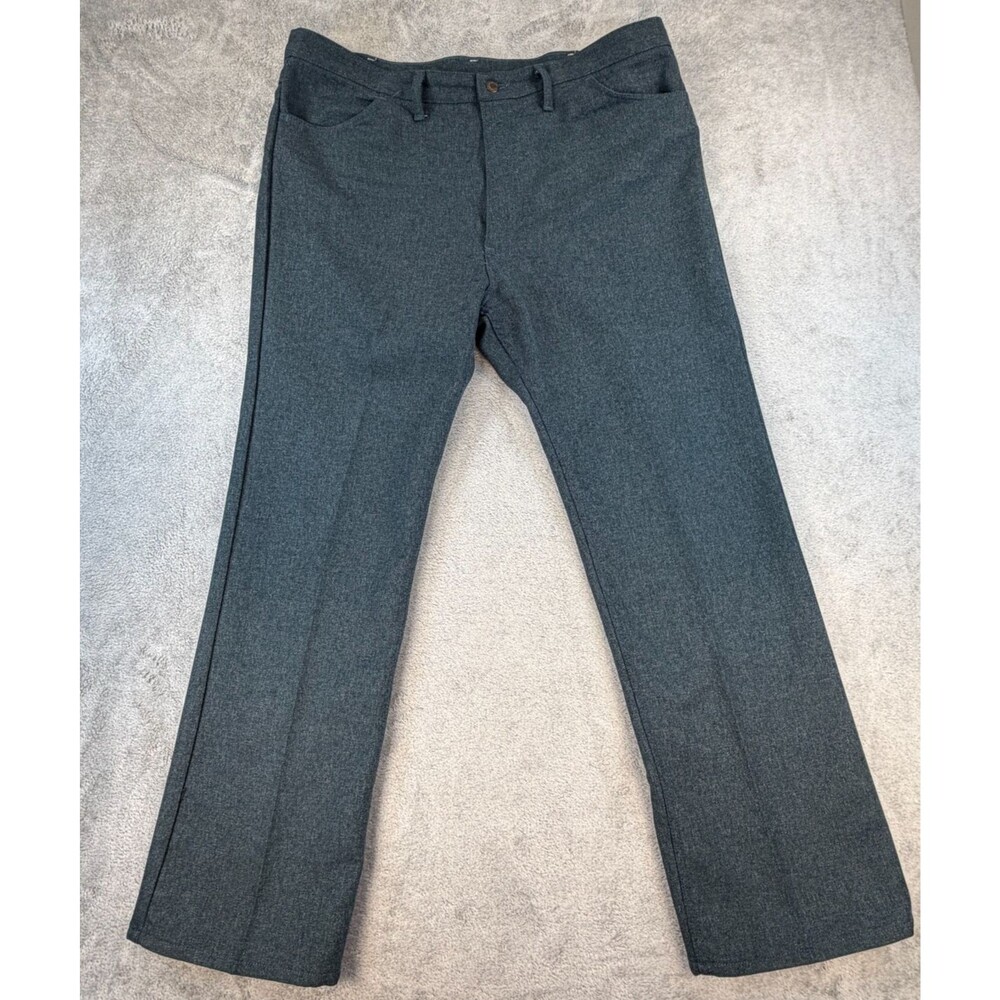 Wrangler Vintage 70s Rancher Pants Men’s 42x32 Gray Western Bootcut Made In USA